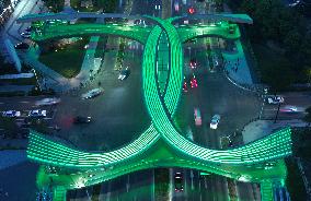 A Shaped Pedestrian Bridge in Hangzhou