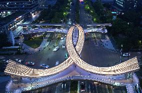 A Shaped Pedestrian Bridge in Hangzhou