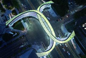 A Shaped Pedestrian Bridge in Hangzhou