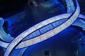 A Shaped Pedestrian Bridge in Hangzhou