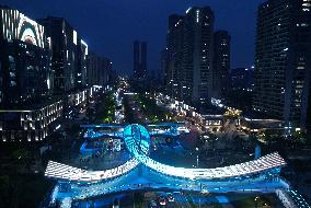 A Shaped Pedestrian Bridge in Hangzhou