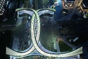 A Shaped Pedestrian Bridge in Hangzhou