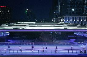 A Shaped Pedestrian Bridge in Hangzhou