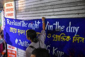 Citizen Protest Against Rape And Murder Of Doctor In Kolkata On The Eve Of 78th Indian Independence Day.