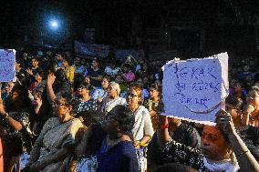 Citizen Protest Against Rape And Murder Of Doctor In Kolkata On The Eve Of 78th Indian Independence Day.