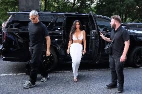 Kim Kardashian Parades Very Busty Look With North - NYC