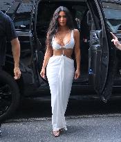 Kim Kardashian Parades Very Busty Look With North - NYC