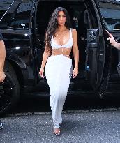 Kim Kardashian Parades Very Busty Look With North - NYC