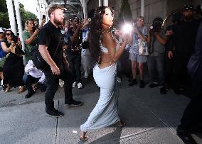 Kim Kardashian Parades Very Busty Look With North - NYC