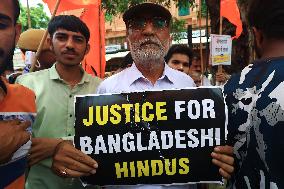 Protest Over Violence Against Hindus In Bangladesh