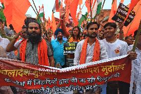 Protest Over Violence Against Hindus In Bangladesh