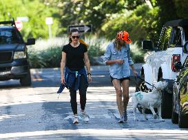 Jennifer Garner Walks Her Dog - LA