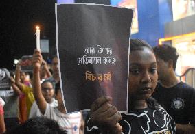 Mass Protest For Rape And Murder Of A PGT Women Doctor In Kolkata, India