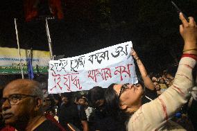 Mass Protest For Rape And Murder Of A PGT Women Doctor In Kolkata, India