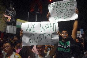 Mass Protest For Rape And Murder Of A PGT Women Doctor In Kolkata, India