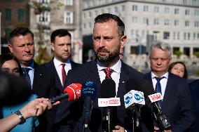 Poland's Deputy PM And Defence Minister Wreath Laying Ceremony During The Army Day In Warsaw.