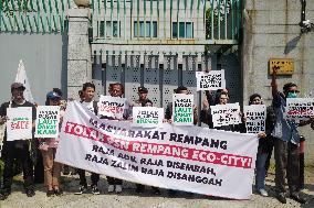 A Protest Against The  Rempang Eco-City National Strategic Project