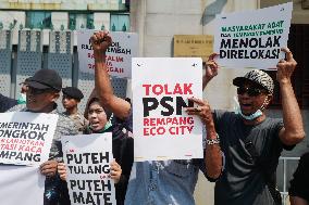 A Protest Against The  Rempang Eco-City National Strategic Project