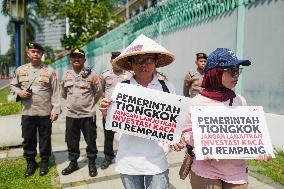 A Protest Against The  Rempang Eco-City National Strategic Project