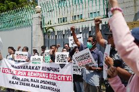 A Protest Against The  Rempang Eco-City National Strategic Project