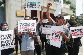 A Protest Against The  Rempang Eco-City National Strategic Project