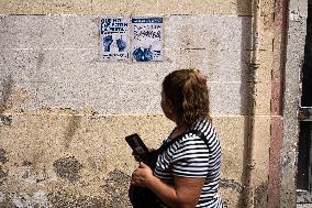 Graffiti And Messages Against Tourism In Barcelona.