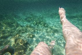 Swimming At Stavros Beach Near Chania