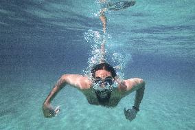 Swimming At Stavros Beach Near Chania