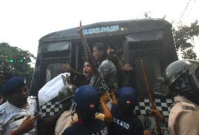 Protest In Government Hospitals For Rape And Murder Of A PGT Women Doctor In Kolkata, India