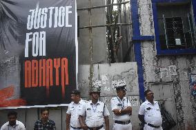 Protest In Government Hospitals For Rape And Murder Of A PGT Women Doctor In Kolkata, India