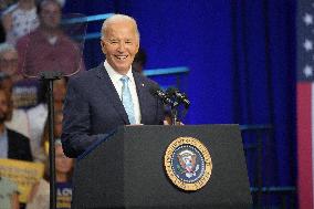 President Biden And Vice President Harris Appear Together At Drug Price Reduction Event.