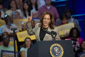 President Biden And Vice President Harris Appear Together At Drug Price Reduction Event.