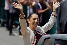 Claudia Sheinbaum, Mexico's President-elect, Arrives At TRIFE