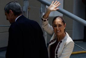 Claudia Sheinbaum, Mexico's President-elect, Arrives At TRIFE