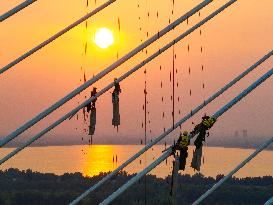 Yellow River Bridge Construction in Jinan