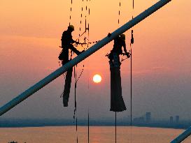 Yellow River Bridge Construction in Jinan