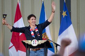 Trudeau Attends National Acadian Day Concert - Nova Scotia