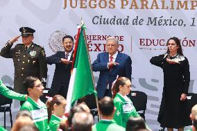 Flag-Bearing Ceremony For Paralympic Athletes - Mexico City