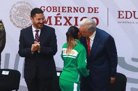 Flag-Bearing Ceremony For Paralympic Athletes - Mexico City