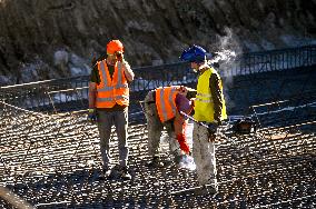 Construction of underground school in Zaporizhzhia region