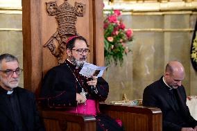 Procession Of The Virgen De La Paloma In Madrid.