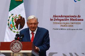 Flag-Bearing Ceremony For The Mexican Paralympic Athletes To Paralympic Games Paris 2024