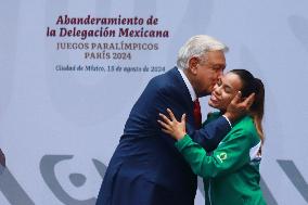 Flag-Bearing Ceremony For The Mexican Paralympic Athletes To Paralympic Games Paris 2024