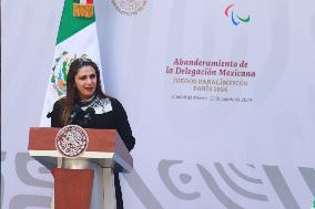 Flag-Bearing Ceremony For The Mexican Paralympic Athletes To Paralympic Games Paris 2024