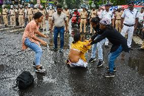 Students Protest In Kolkata.