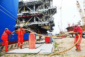 Saudi Aramco Mazan oil and Gas Gathering Platform