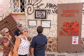 The Decorated Streets Of The Gracia Festival In Barcelona.