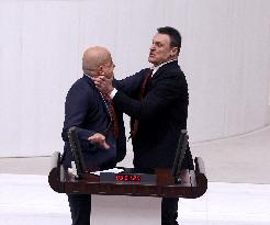 Turkish MPs Brawl During Debate On Jailed Opposition Lawmaker - Ankara