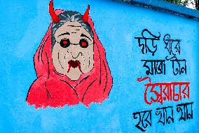 Graffiti With Protest Messages - Dhaka