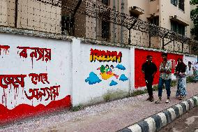 Graffiti With Protest Messages - Dhaka